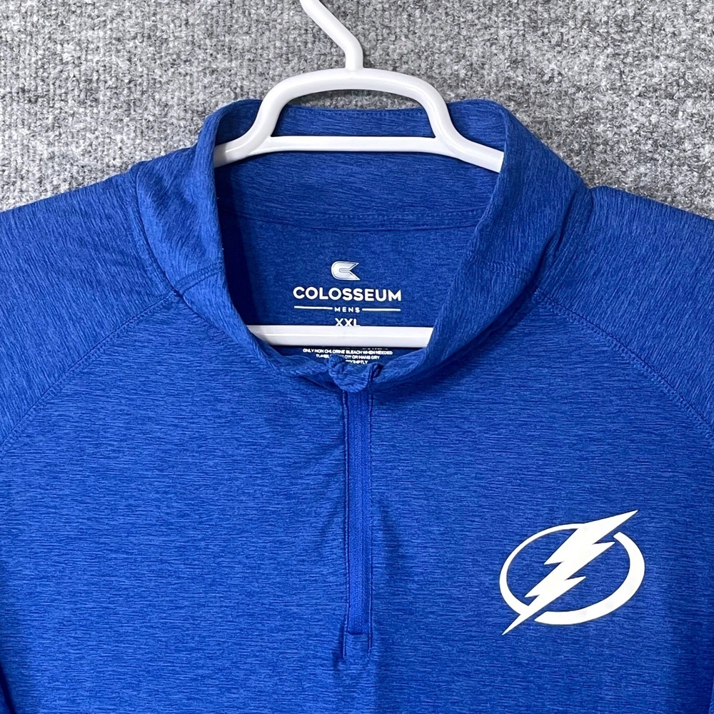 Tampa Bay Lightning Mens XXL Blue Performance 1/4 Zip Pullover NHL Hockey Golf